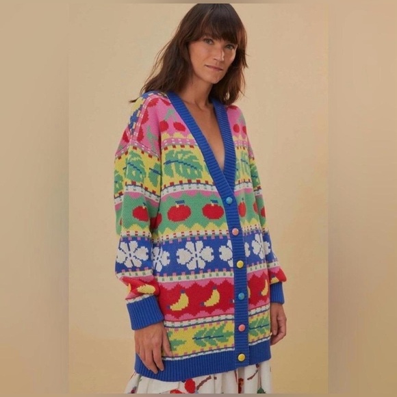 FARM Rio Sweaters - FARM Rio Anthropologie Sweet
Orchard Knit Cardigan